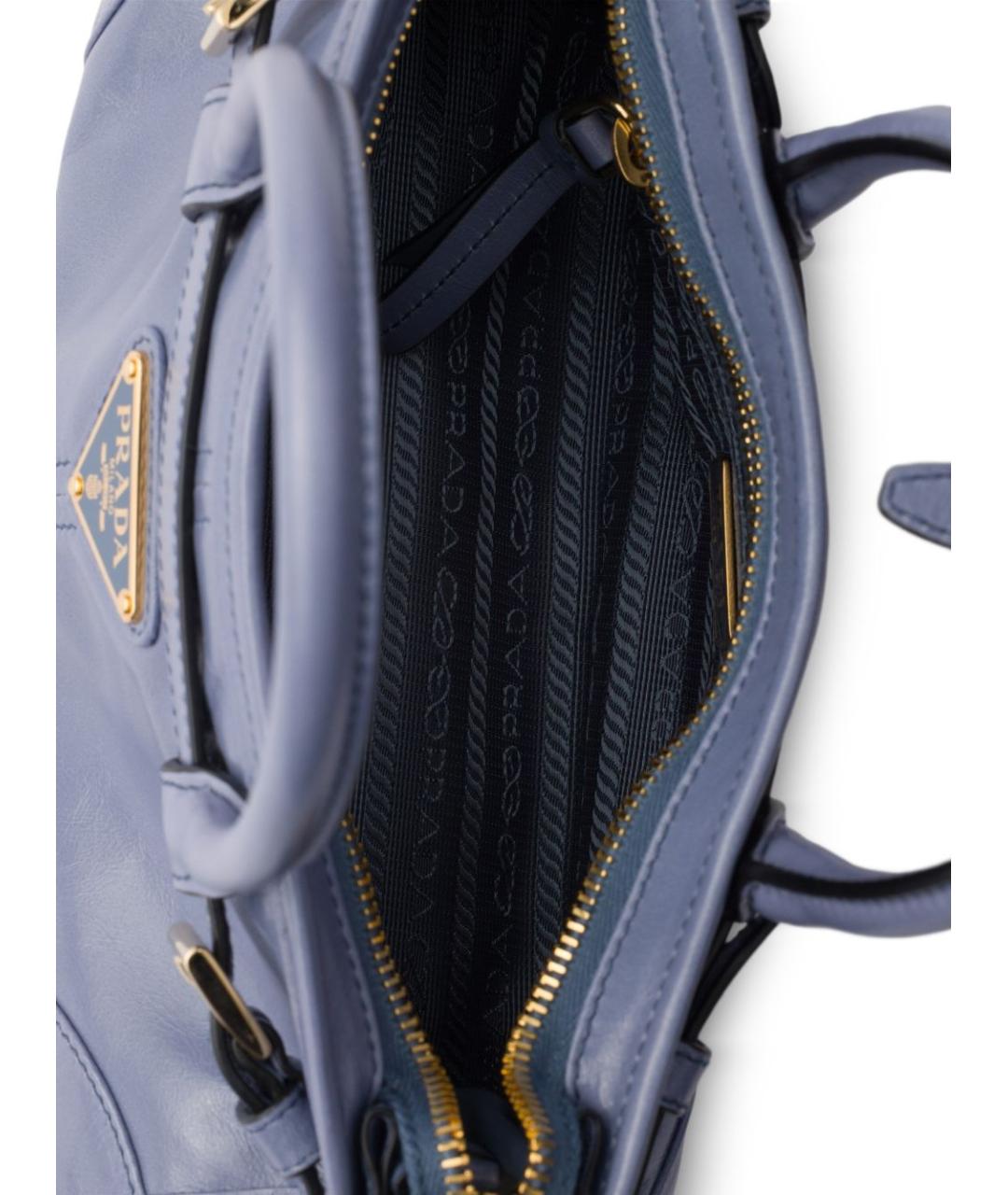 PRADA Синяя кожаная сумка тоут, фото 6