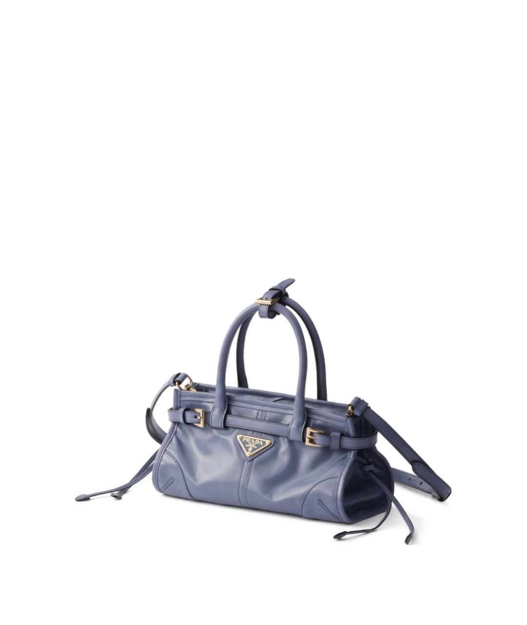 PRADA Синяя кожаная сумка тоут, фото 5