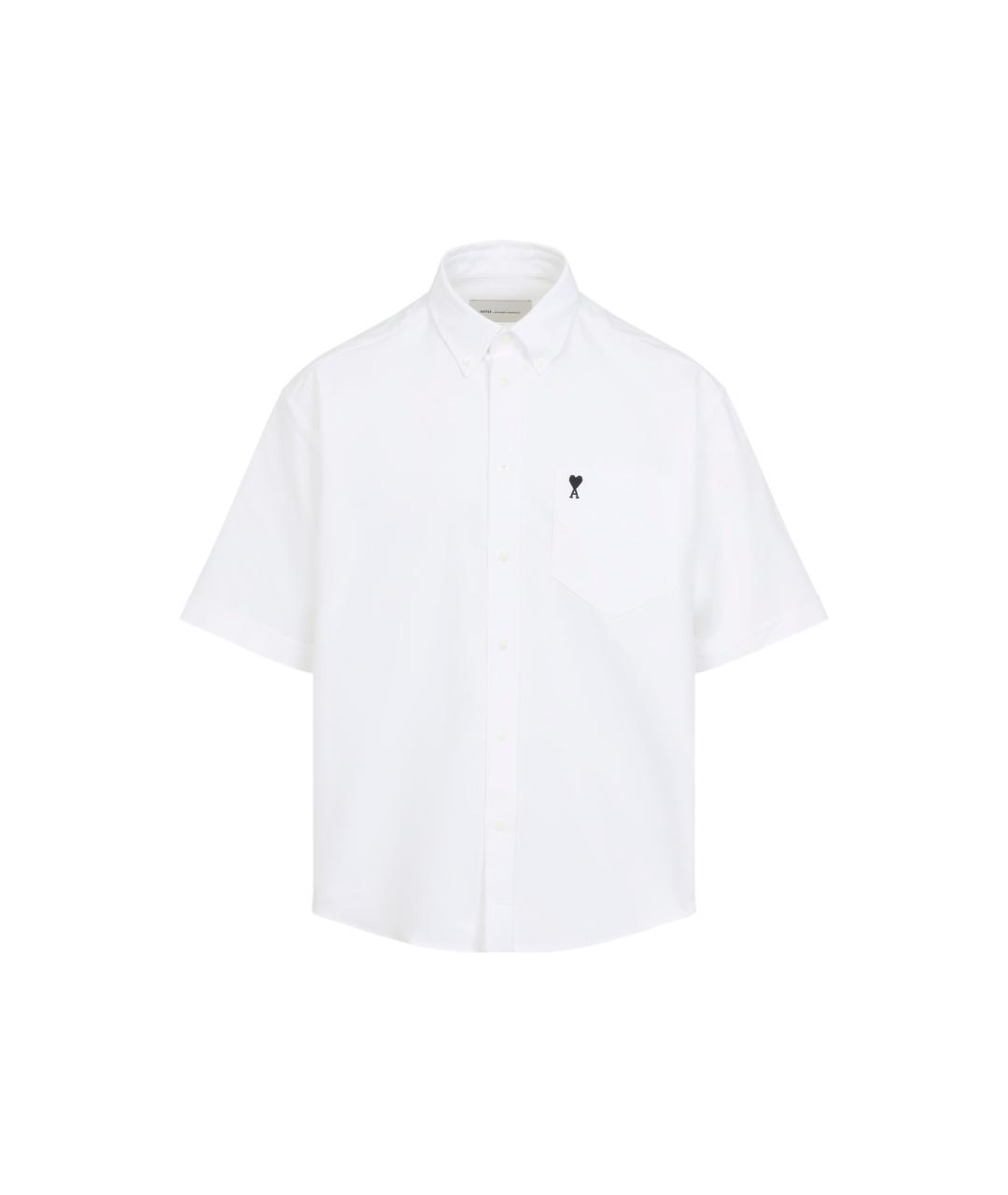 Ami Paris Белая хлопковая кэжуал рубашка, фото 1