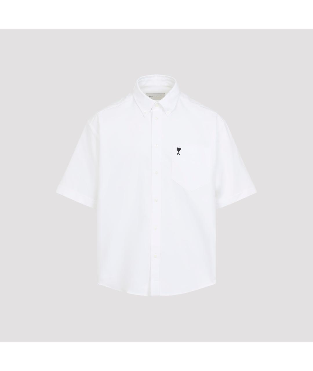 Ami Paris Белая хлопковая кэжуал рубашка, фото 2