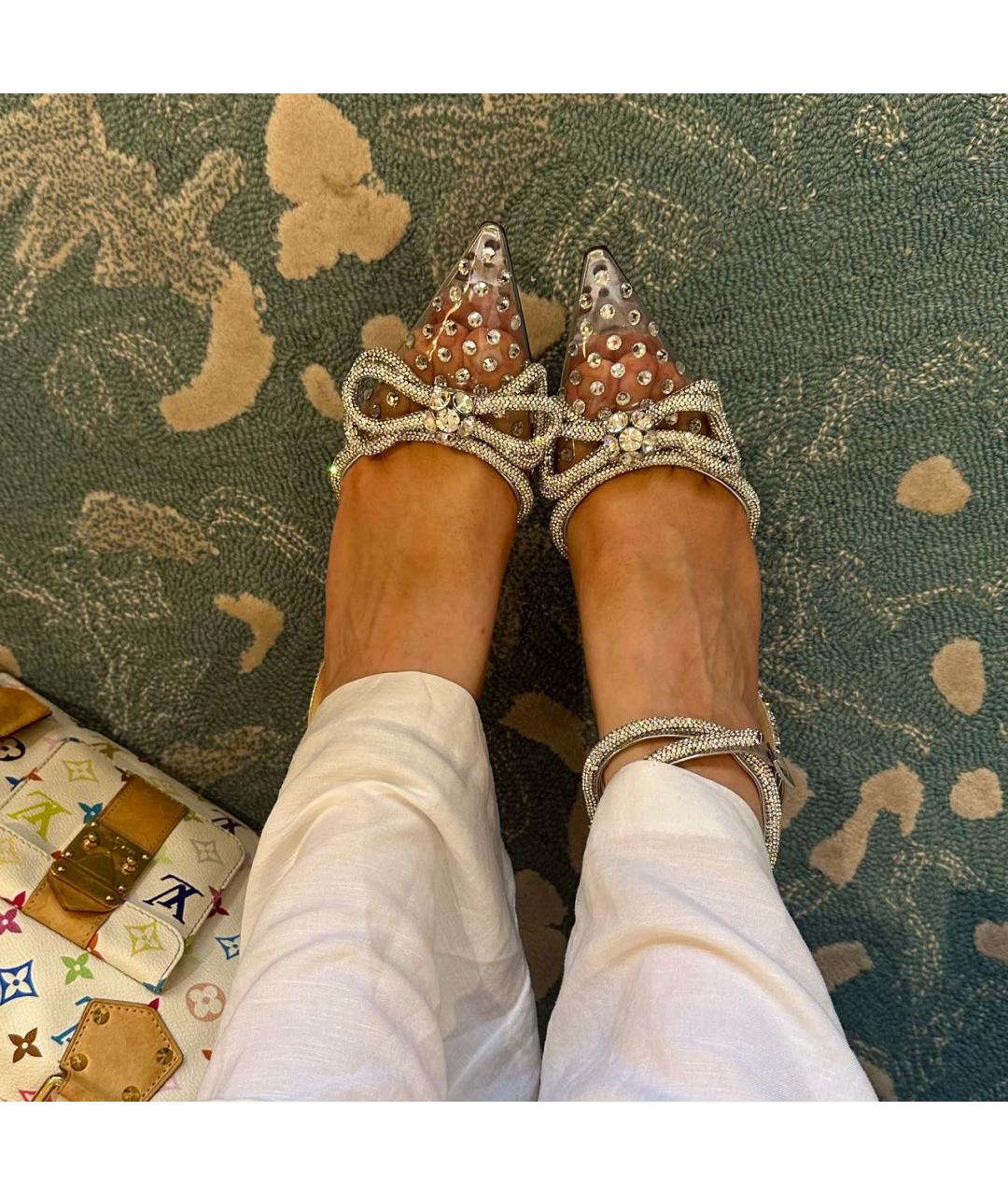 MACH&MACH Белые кожаные босоножки, фото 3