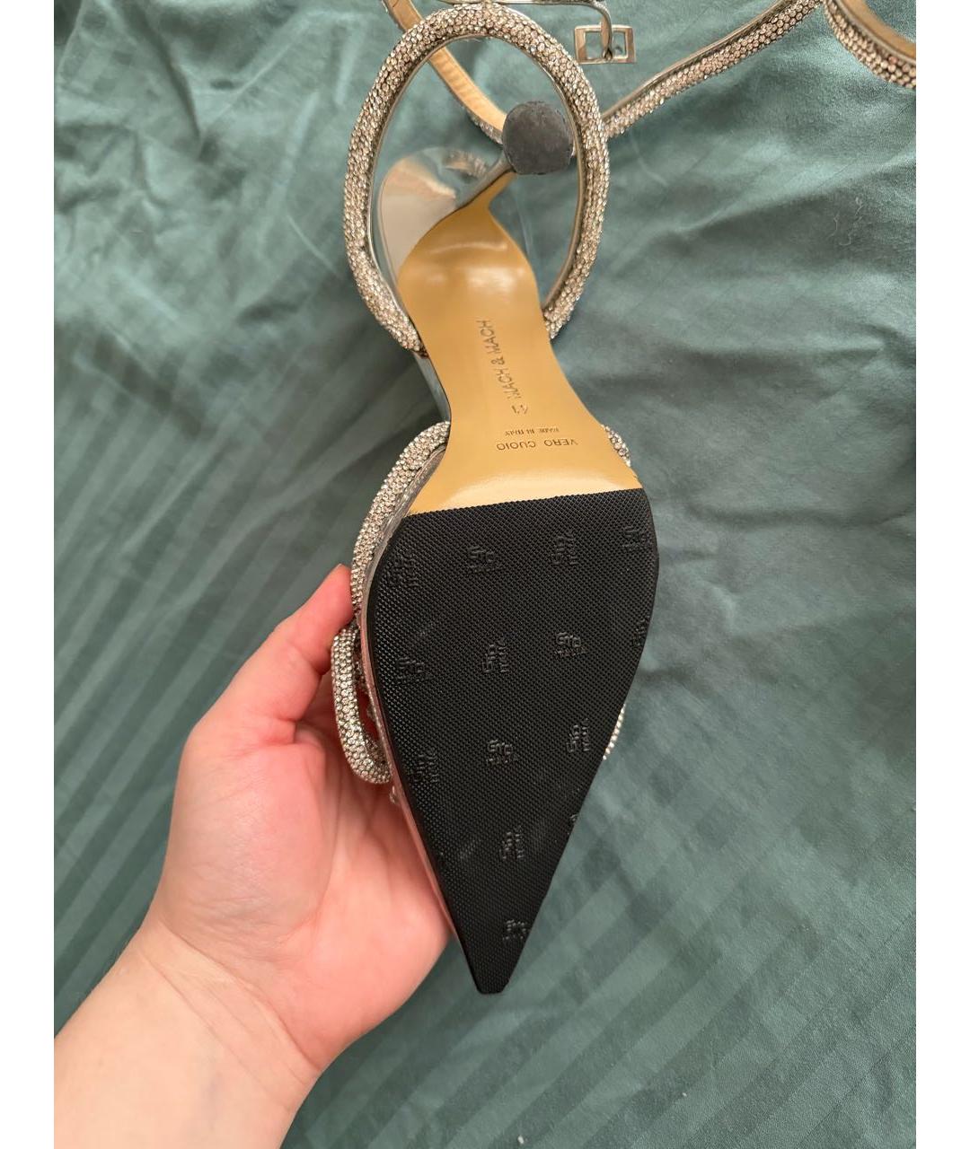 MACH&MACH Белые кожаные босоножки, фото 5