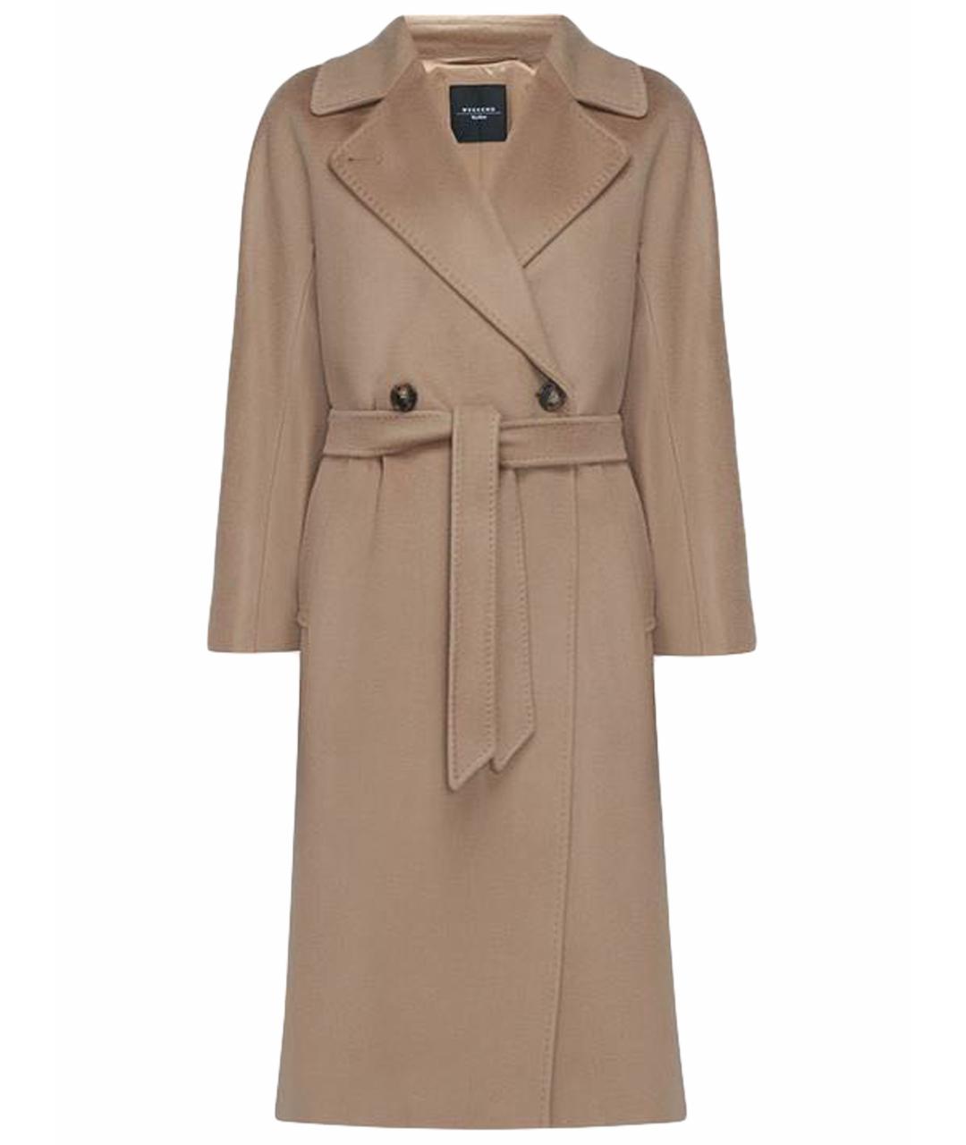 WEEKEND MAX MARA Бежевое шерстяное пальто, фото 1