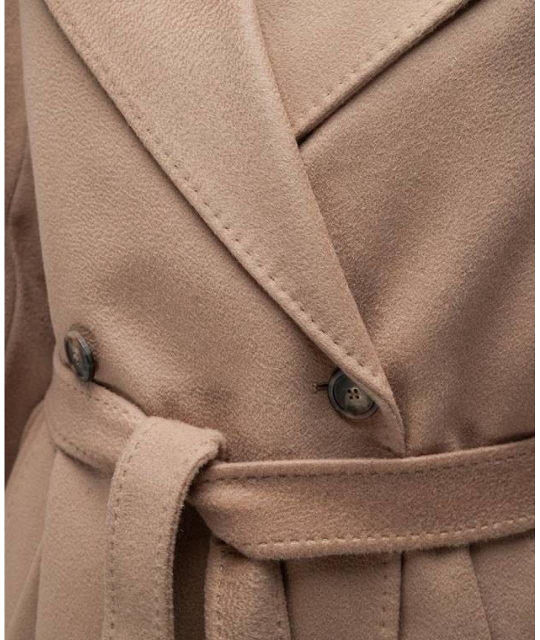 WEEKEND MAX MARA Бежевое шерстяное пальто, фото 3