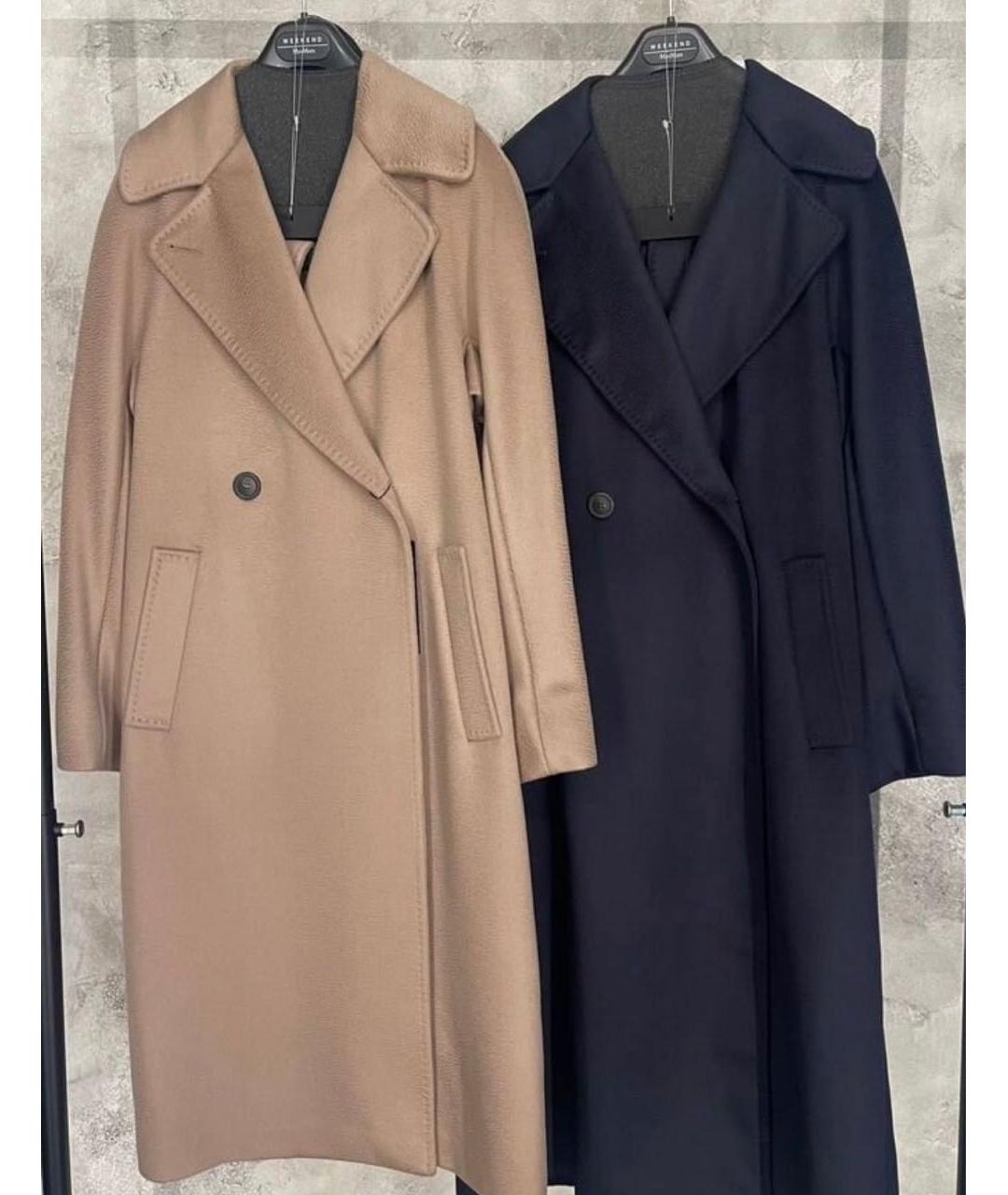 WEEKEND MAX MARA Бежевое шерстяное пальто, фото 4