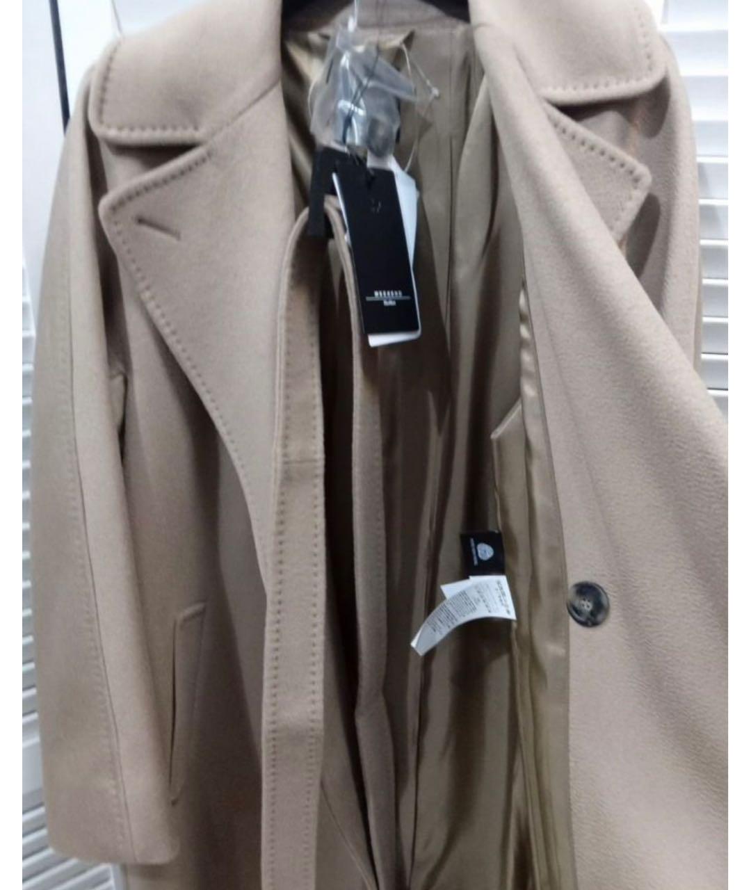 WEEKEND MAX MARA Бежевое шерстяное пальто, фото 2