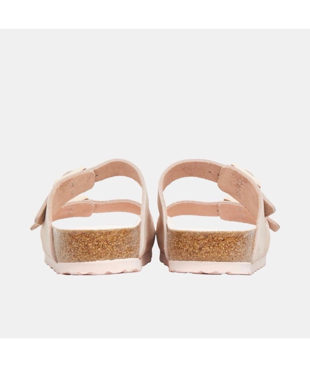 BIRKENSTOCK Розовые кожаные шлепанцы, фото 4