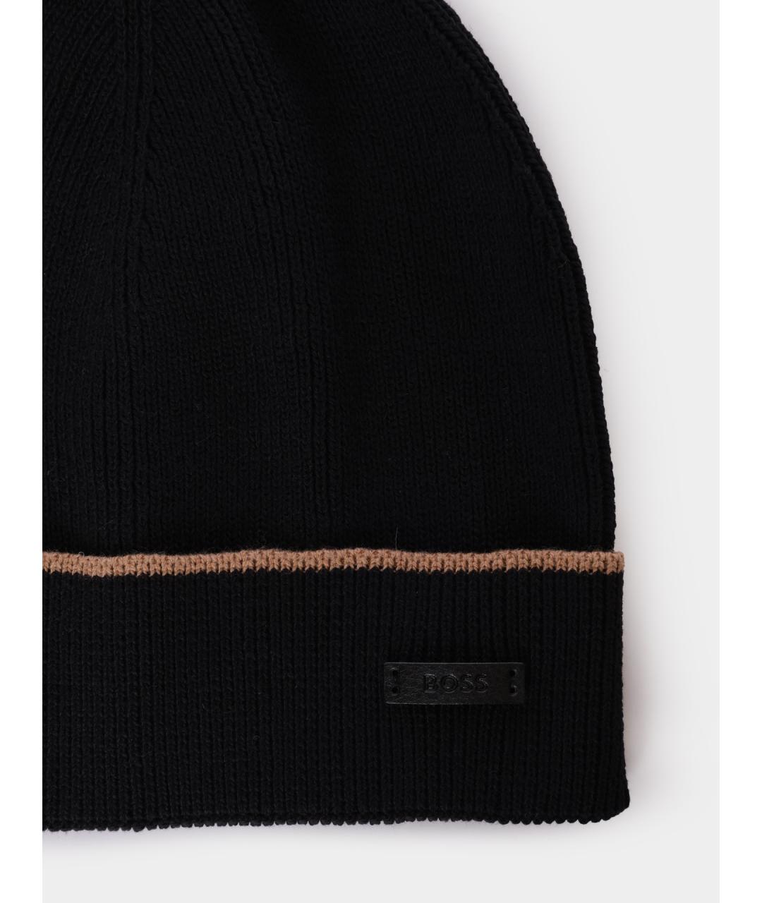 HUGO BOSS Черная шапка, фото 2