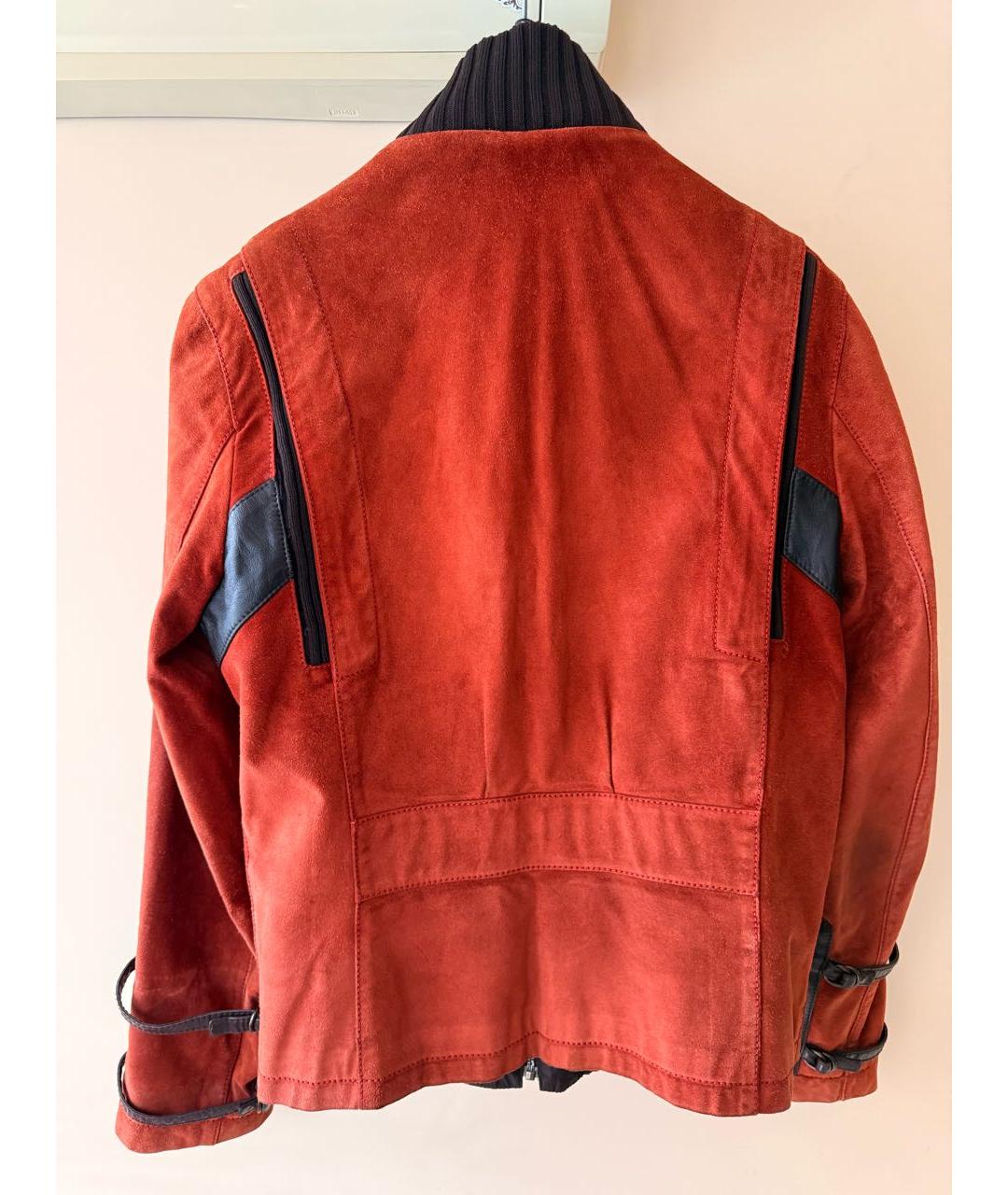 GUCCI Оранжевая замшевая куртка, фото 2