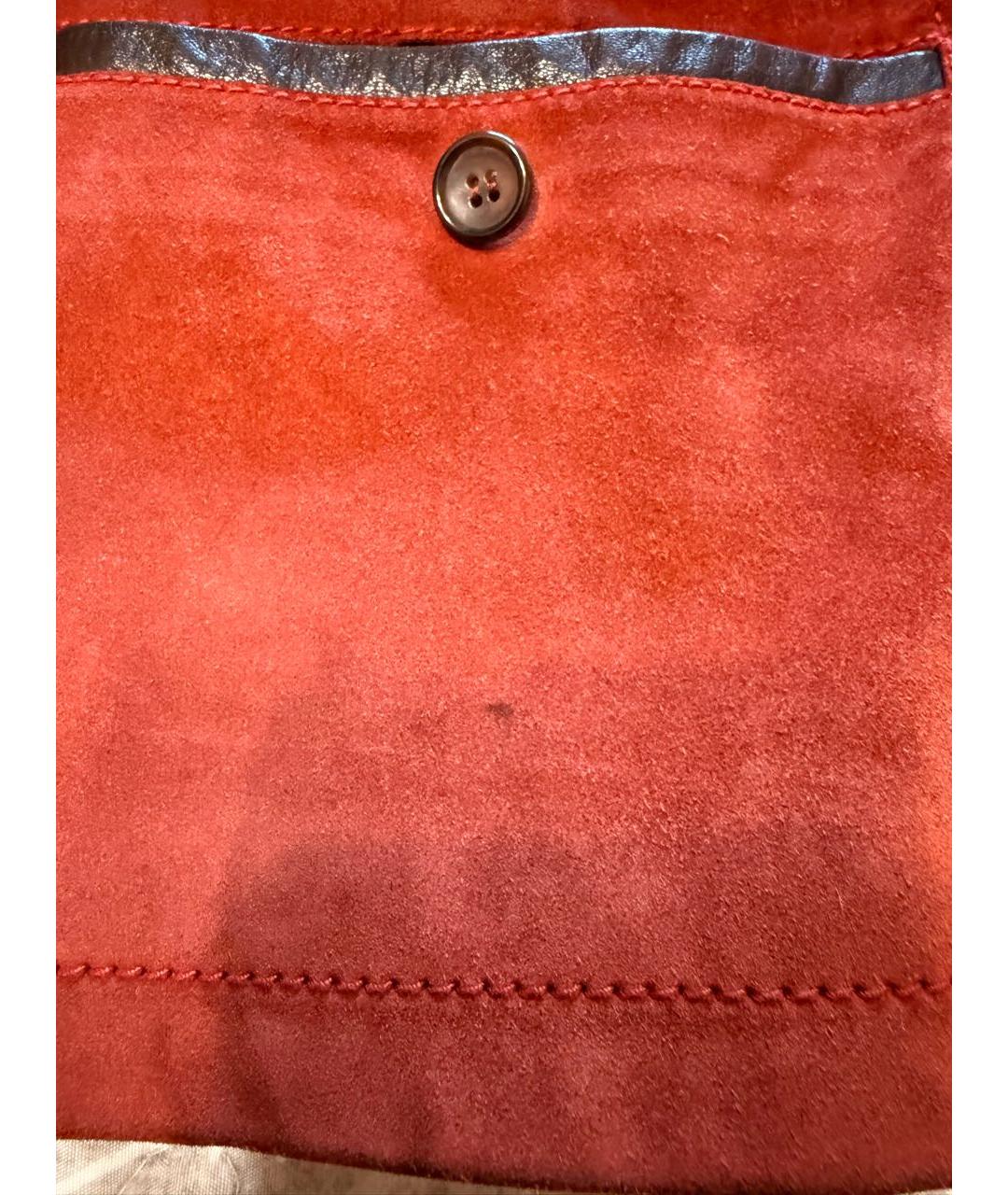 GUCCI Оранжевая замшевая куртка, фото 6