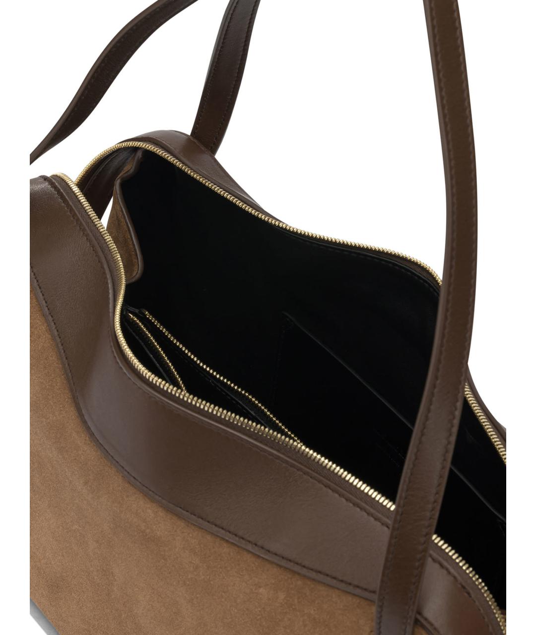 JIL SANDER Коричневая замшевая сумка через плечо, фото 4