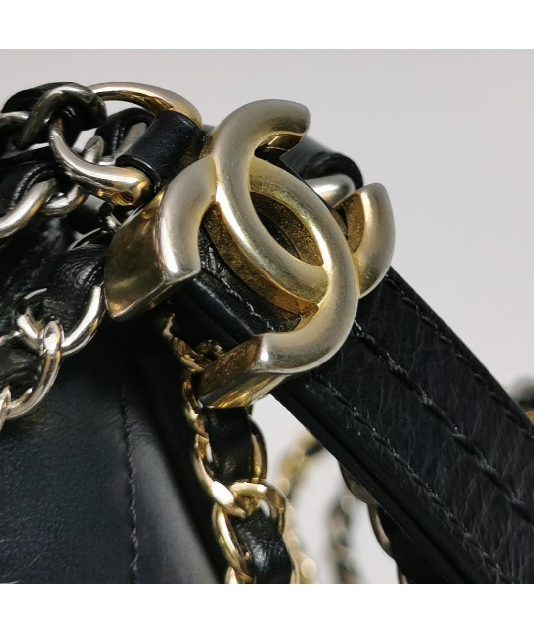 CHANEL Черная кожаная сумка через плечо, фото 4