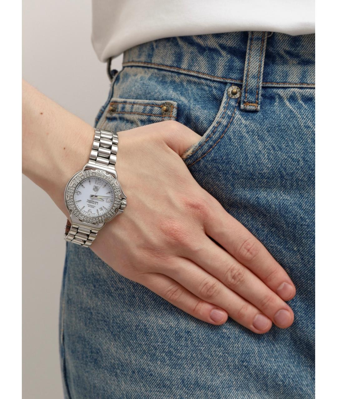 TAG HEUER Серебряные часы, фото 4