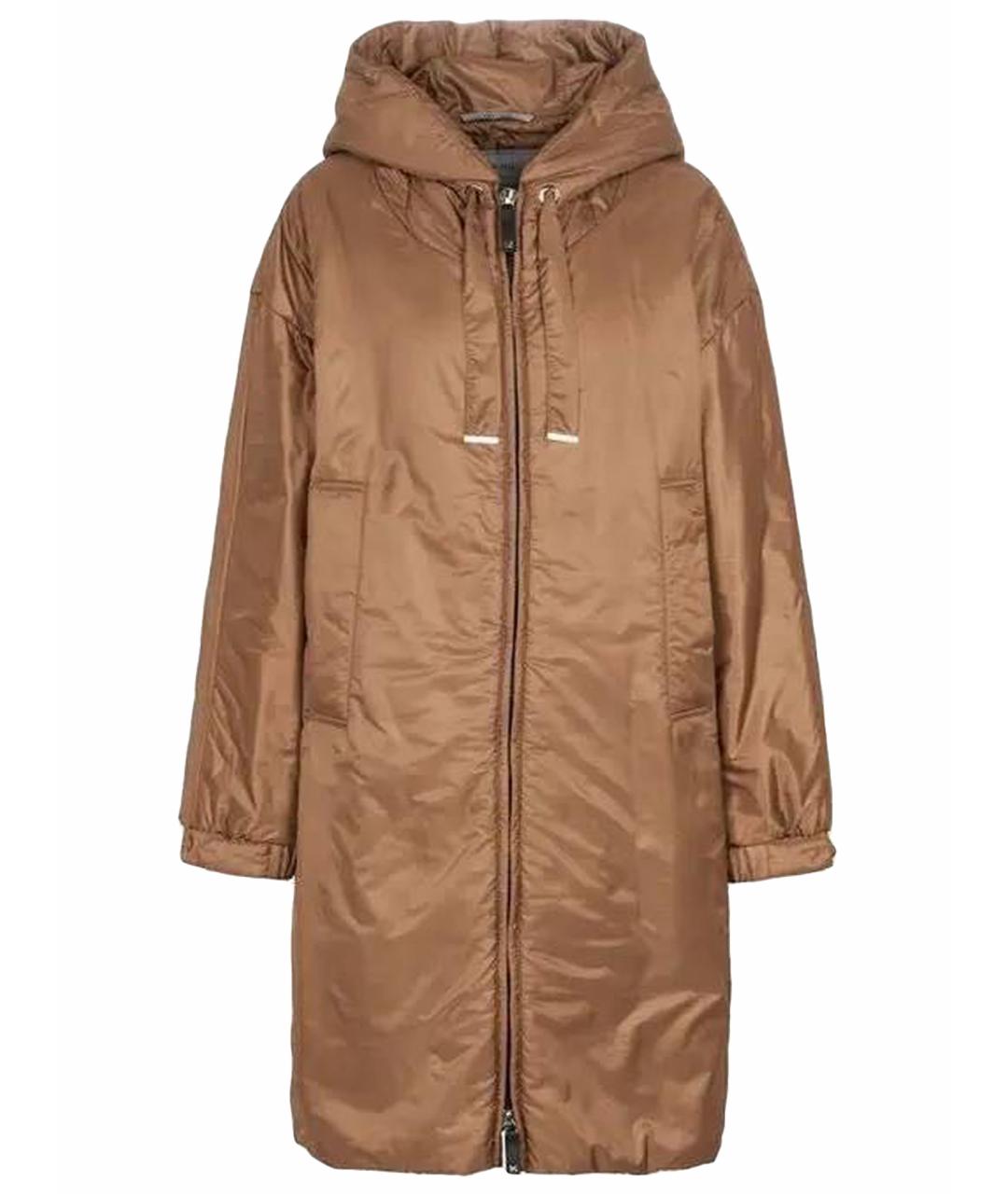 MAX MARA Бежевая полиэстеровая парка, фото 1