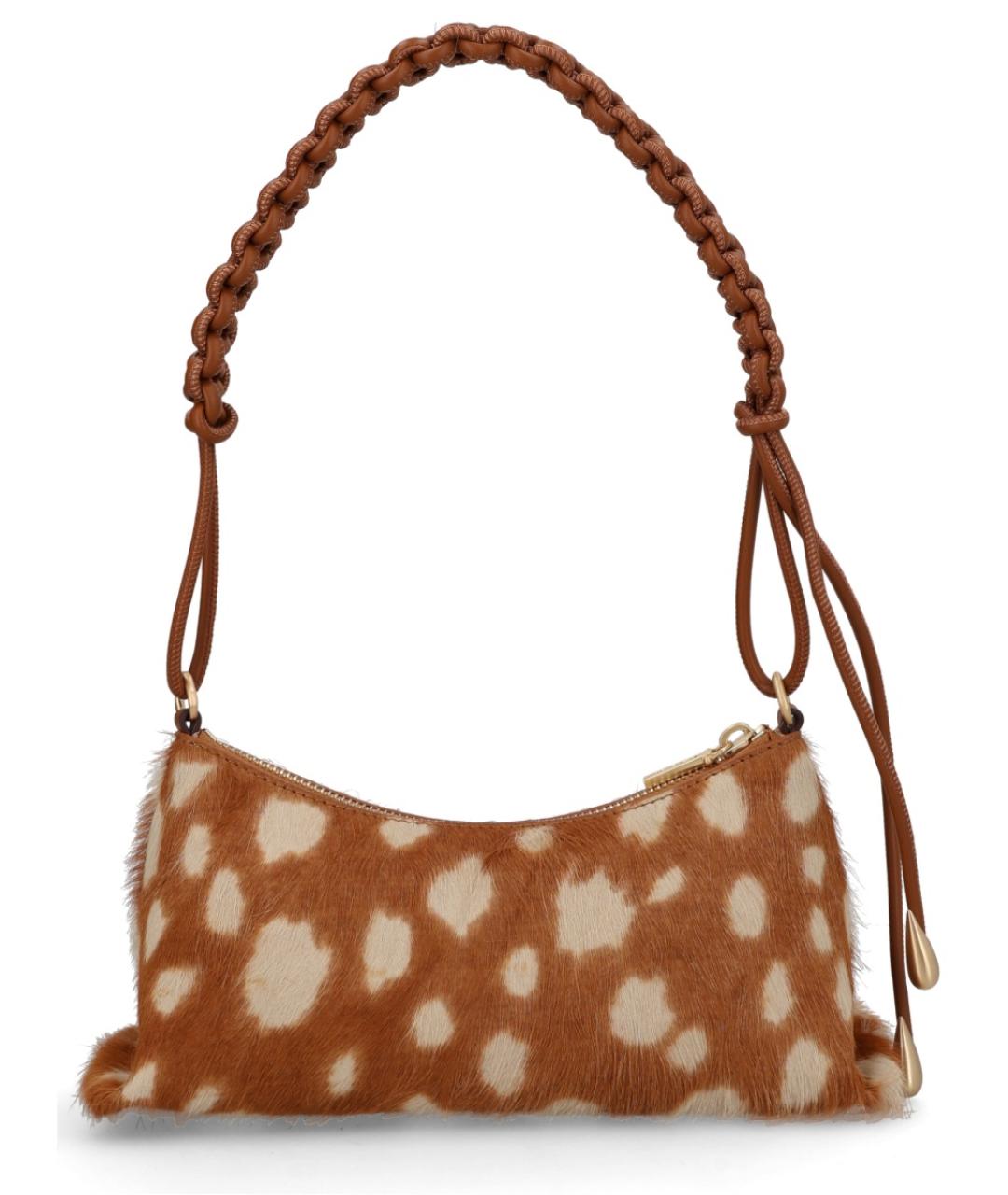 CULT GAIA Коричневая кожаная сумка через плечо, фото 3