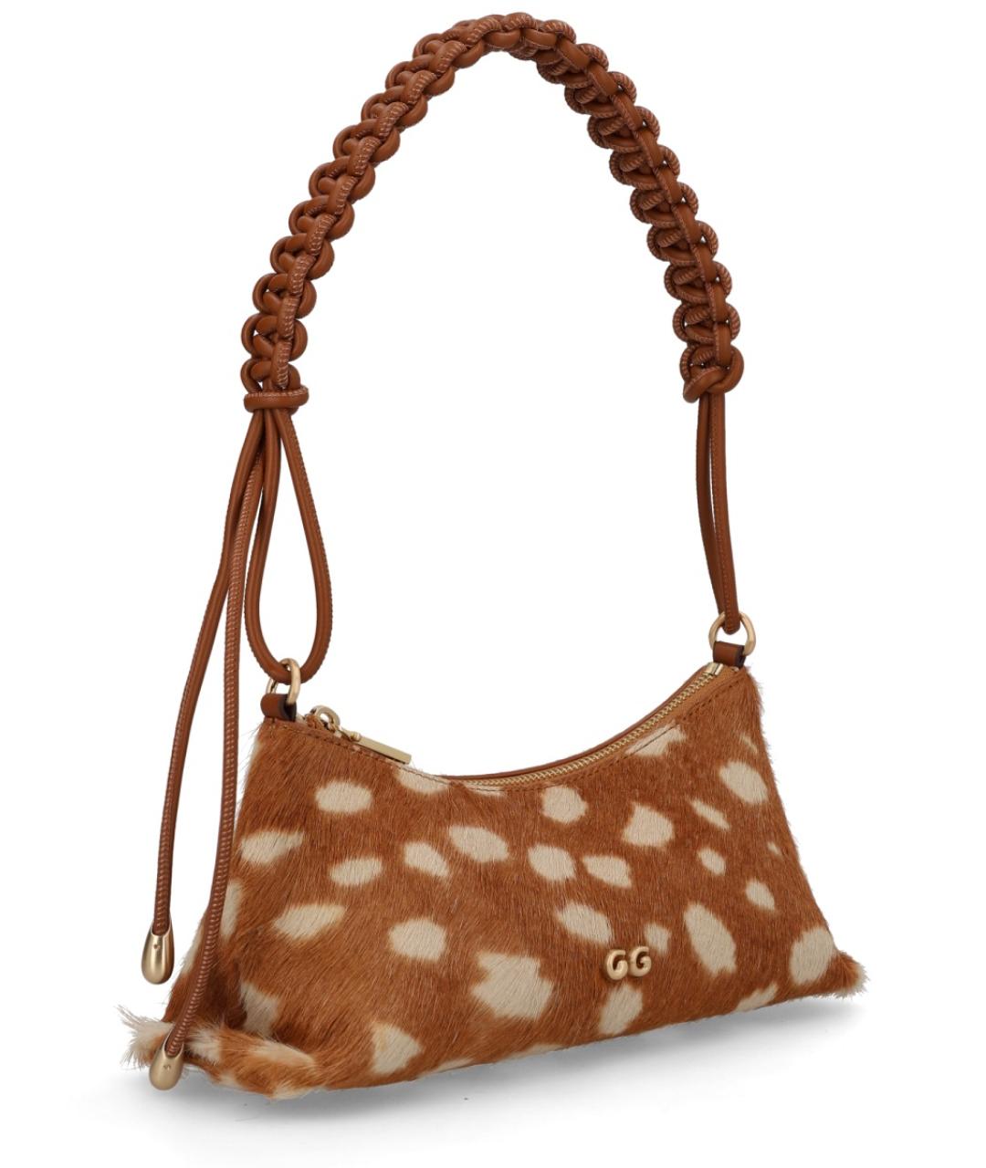 CULT GAIA Коричневая кожаная сумка через плечо, фото 2