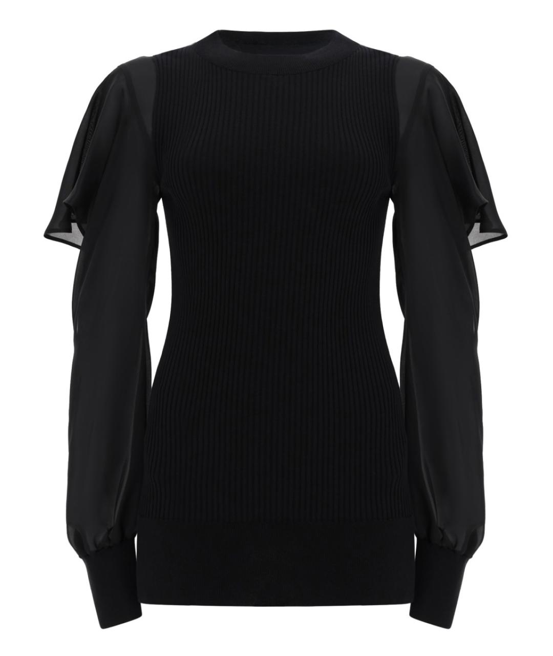 SACAI Черный хлопковый джемпер / свитер, фото 1