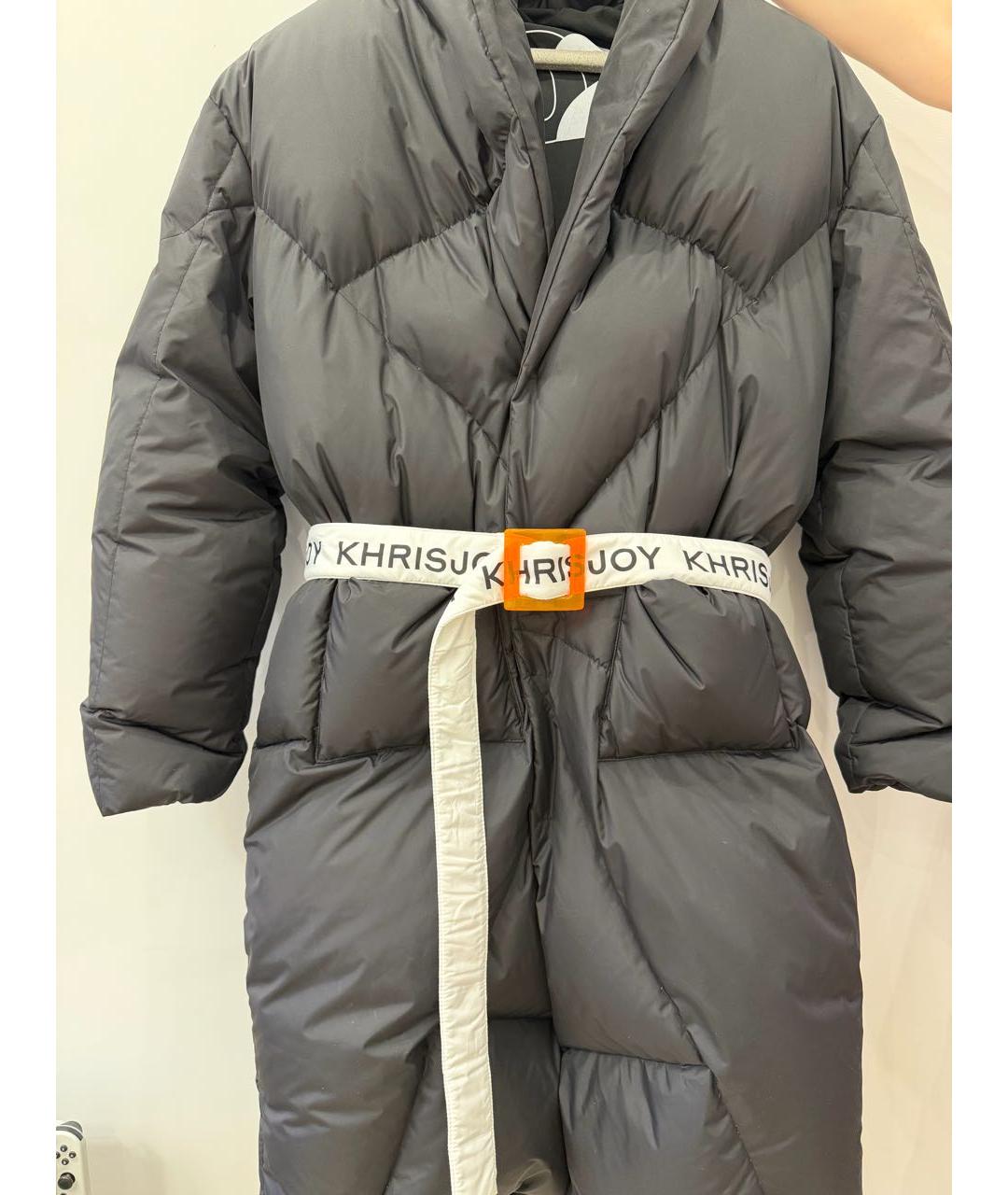 KHRISJOY Черный полиэстеровый пуховик, фото 5