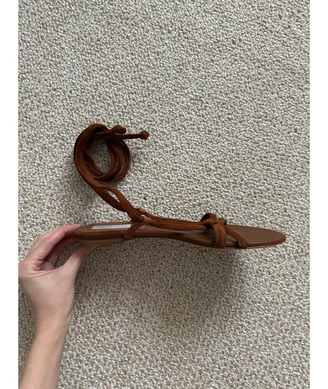 GABRIELA HEARST Коричневые замшевые босоножки, фото 3