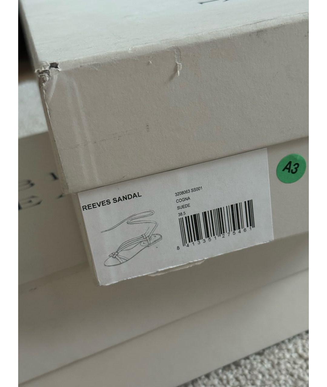 GABRIELA HEARST Коричневые замшевые босоножки, фото 7