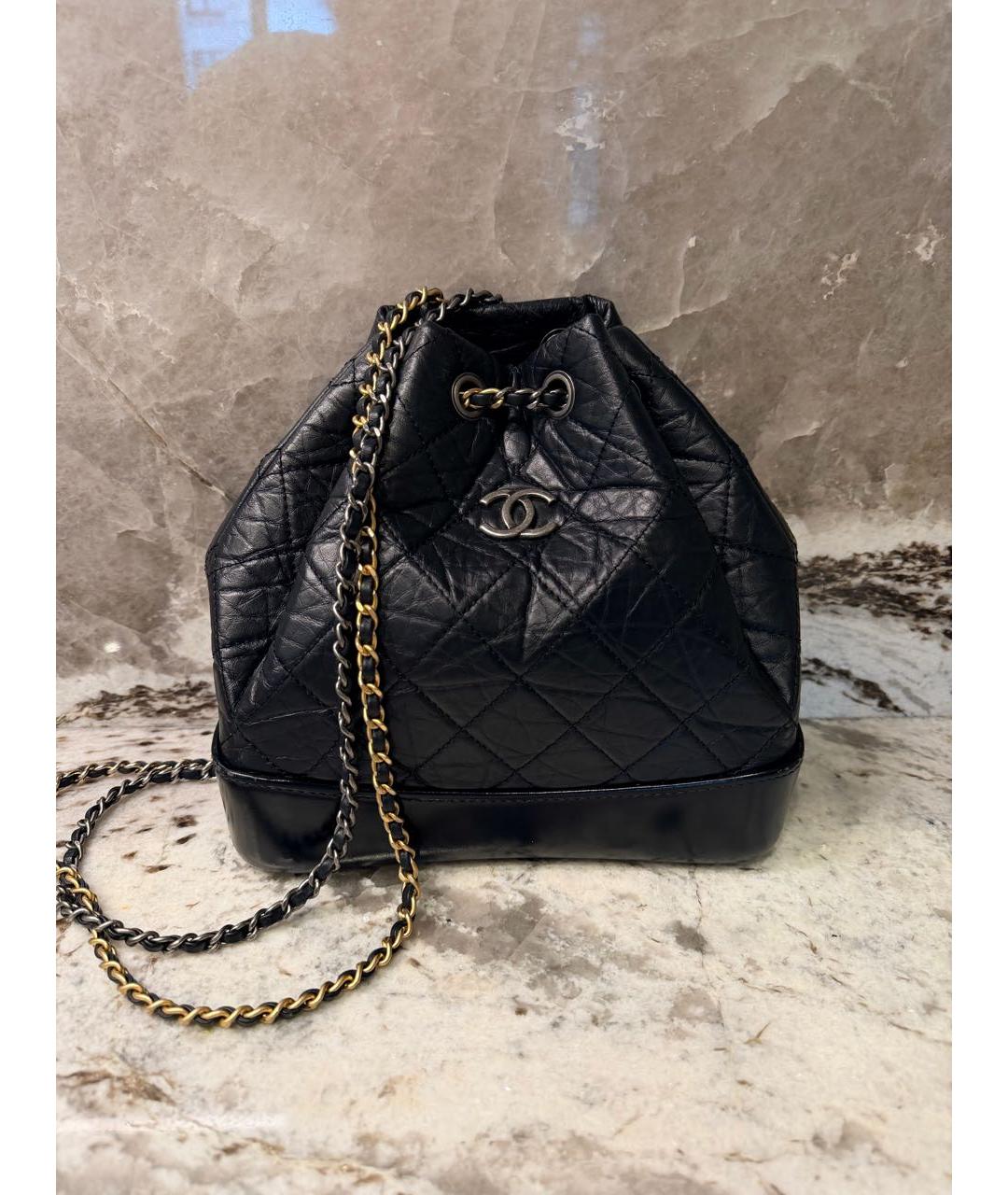 CHANEL Черный кожаный рюкзак, фото 5