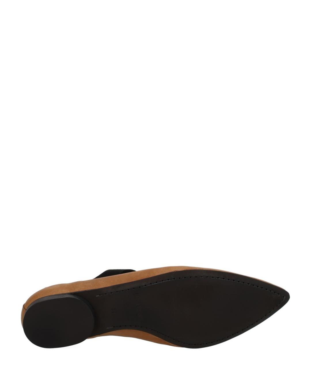 UMA WANG Бежевые кожаные балетки, фото 5