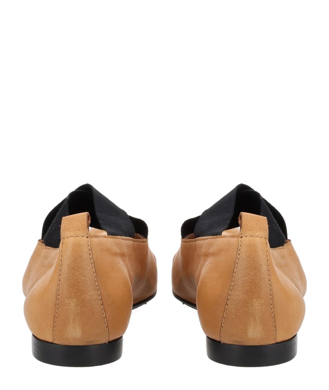 UMA WANG Бежевые кожаные балетки, фото 3