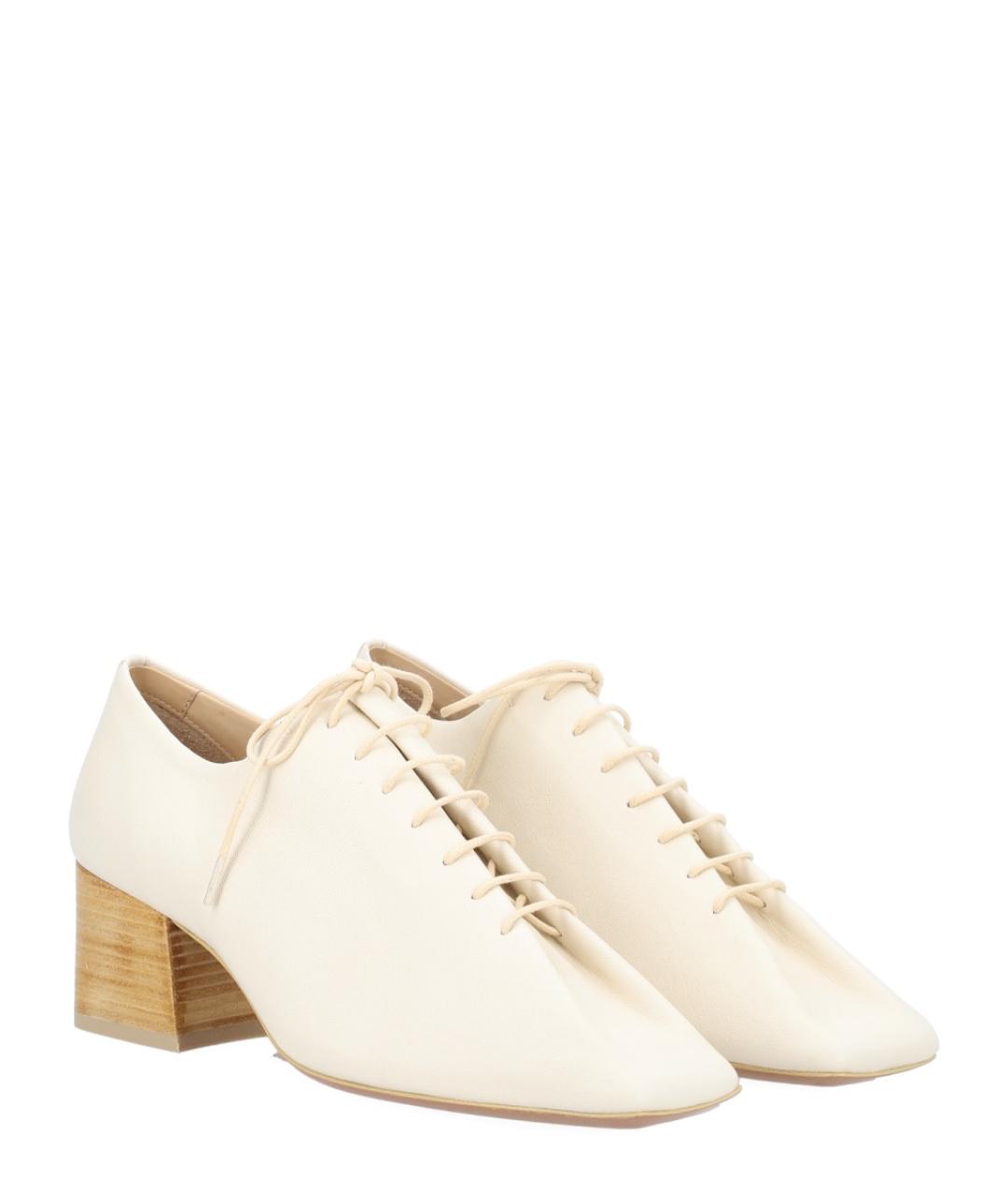 LEMAIRE Белые кожаные лоферы, фото 4