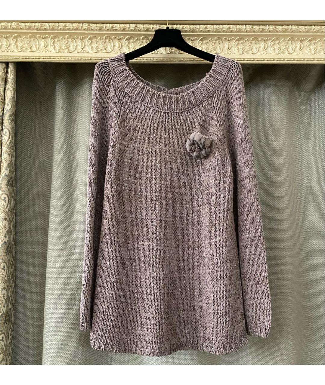 Bruno Manetti Серый хлопковый джемпер / свитер, фото 6