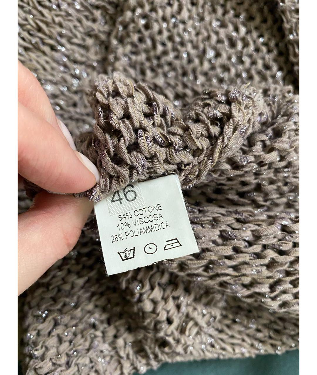 Bruno Manetti Серый хлопковый джемпер / свитер, фото 8