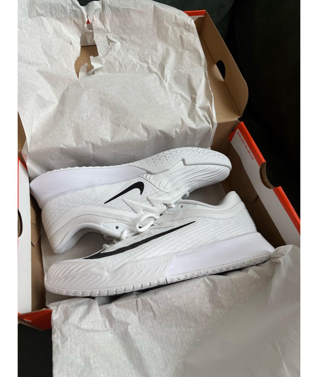 NIKE Белые синтетические кроссовки, фото 7