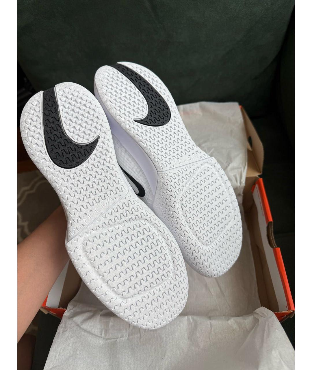 NIKE Белые синтетические кроссовки, фото 6