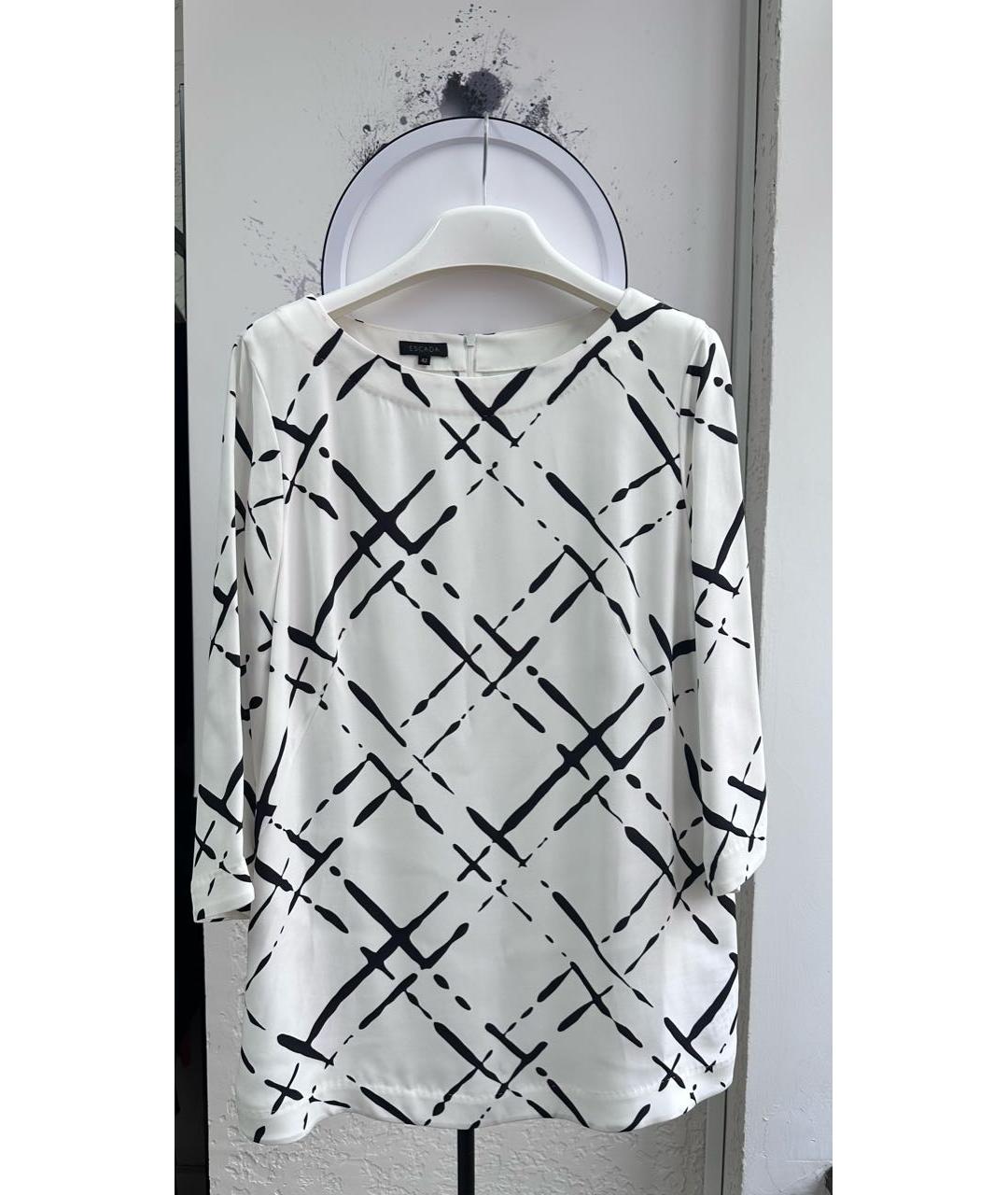 ESCADA Белая вискозная блузы, фото 6