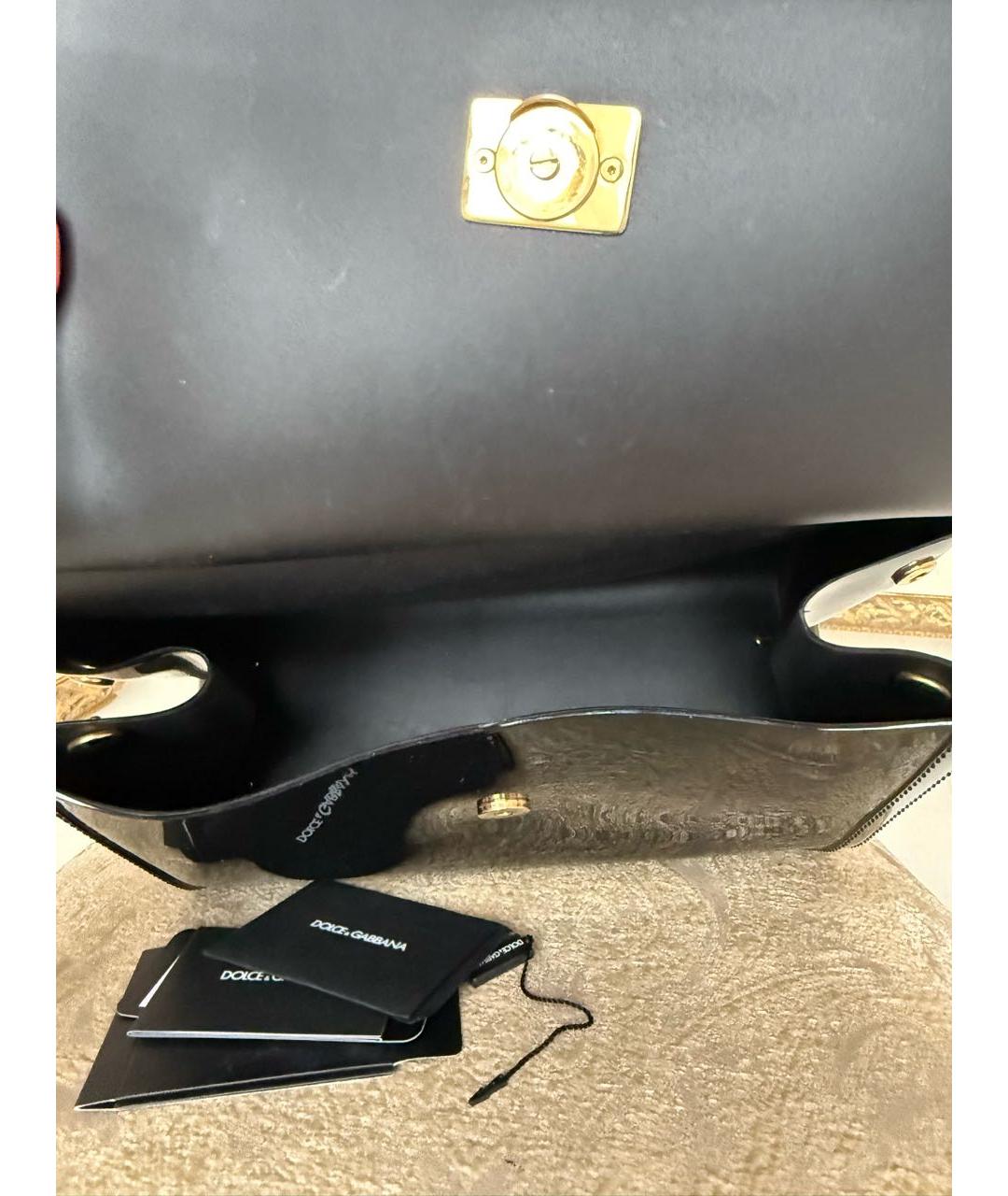 DOLCE&GABBANA Черная сумка с короткими ручками, фото 7
