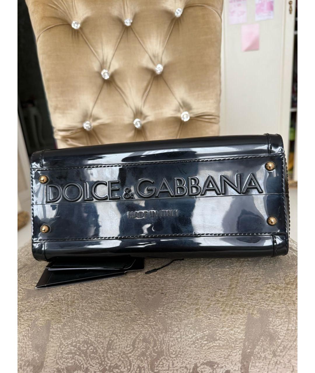 DOLCE&GABBANA Черная сумка с короткими ручками, фото 4