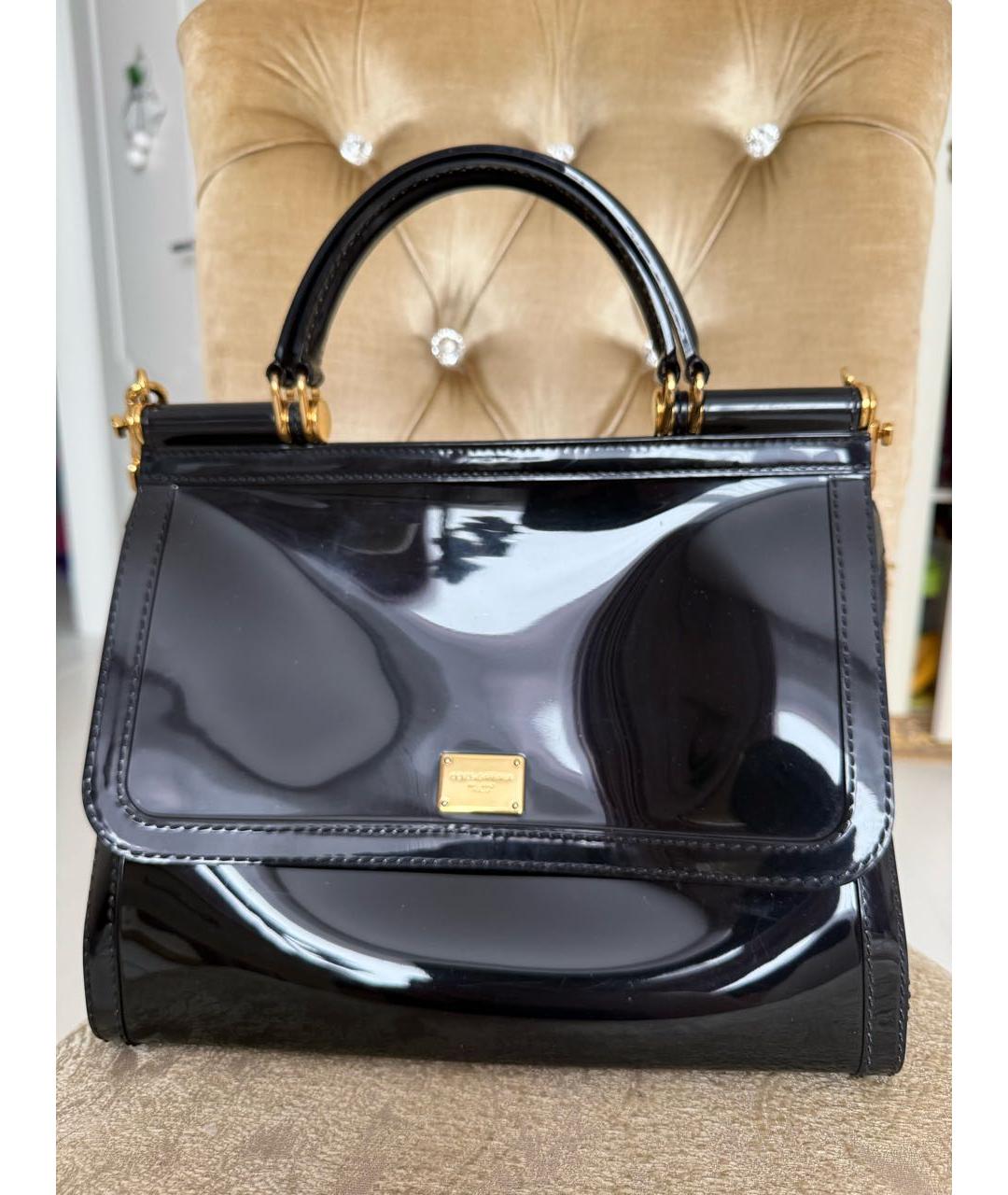 DOLCE&GABBANA Черная сумка с короткими ручками, фото 9