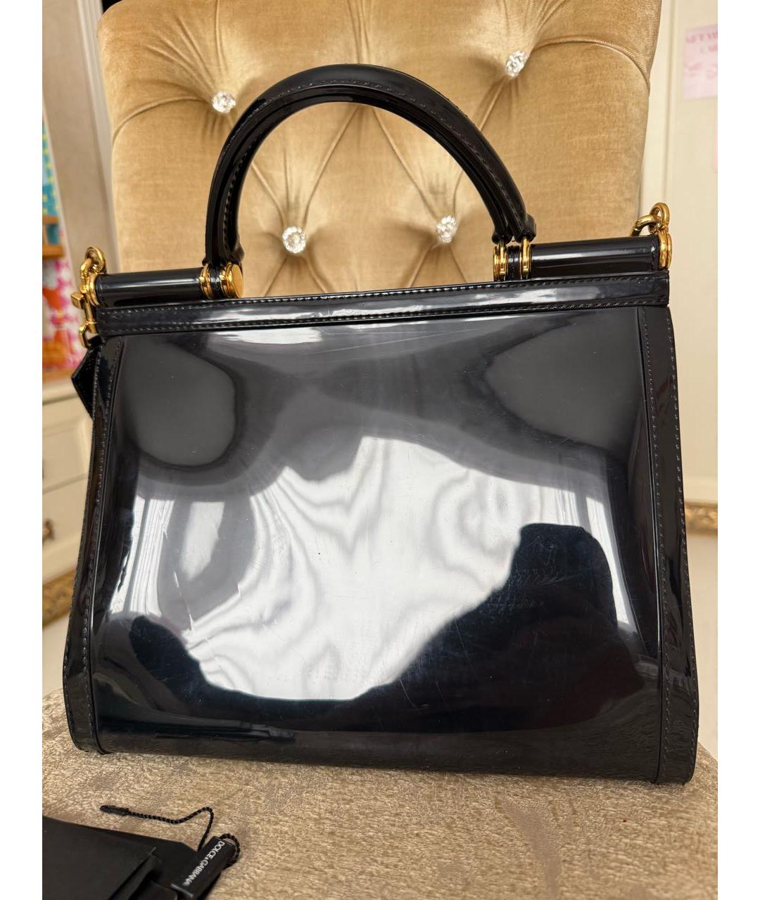 DOLCE&GABBANA Черная сумка с короткими ручками, фото 2