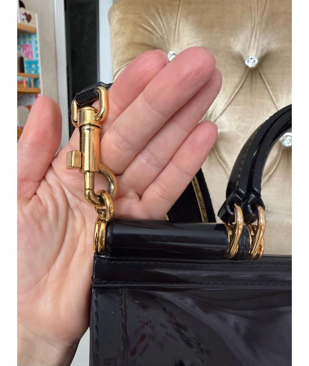 DOLCE&GABBANA Черная сумка с короткими ручками, фото 5
