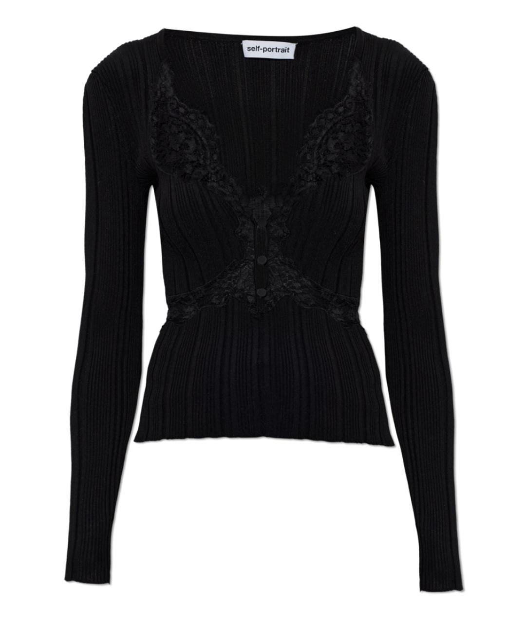 SELF-PORTRAIT Черная вискозная блузы, фото 1