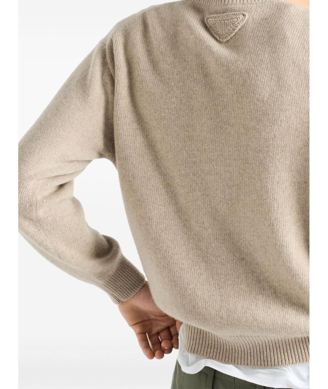 PRADA Бежевый кашемировый джемпер / свитер, фото 5
