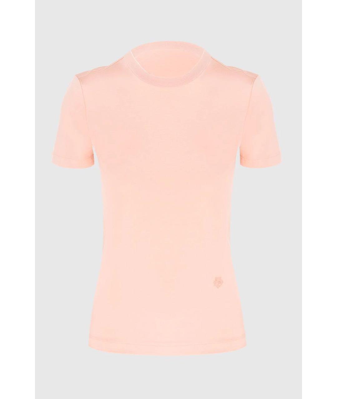 LORO PIANA Розовая хлопковая футболка, фото 9