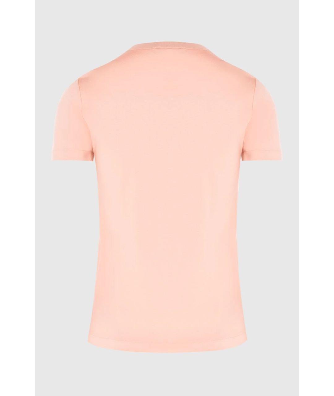 LORO PIANA Розовая хлопковая футболка, фото 2