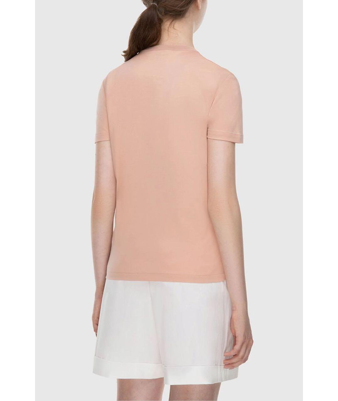 LORO PIANA Розовая хлопковая футболка, фото 6