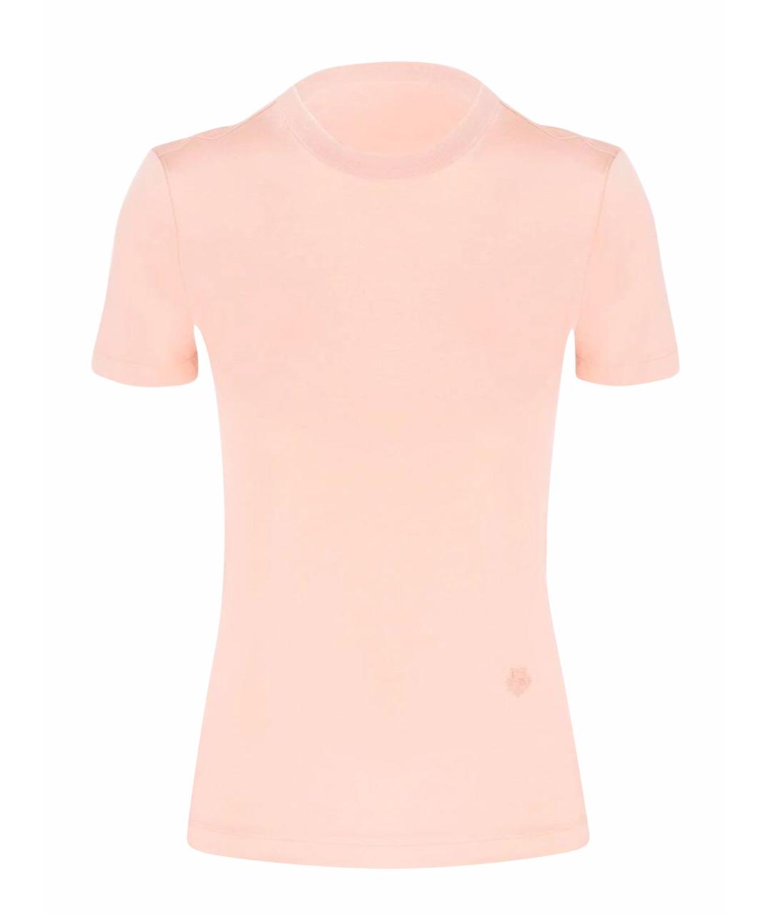 LORO PIANA Розовая хлопковая футболка, фото 1