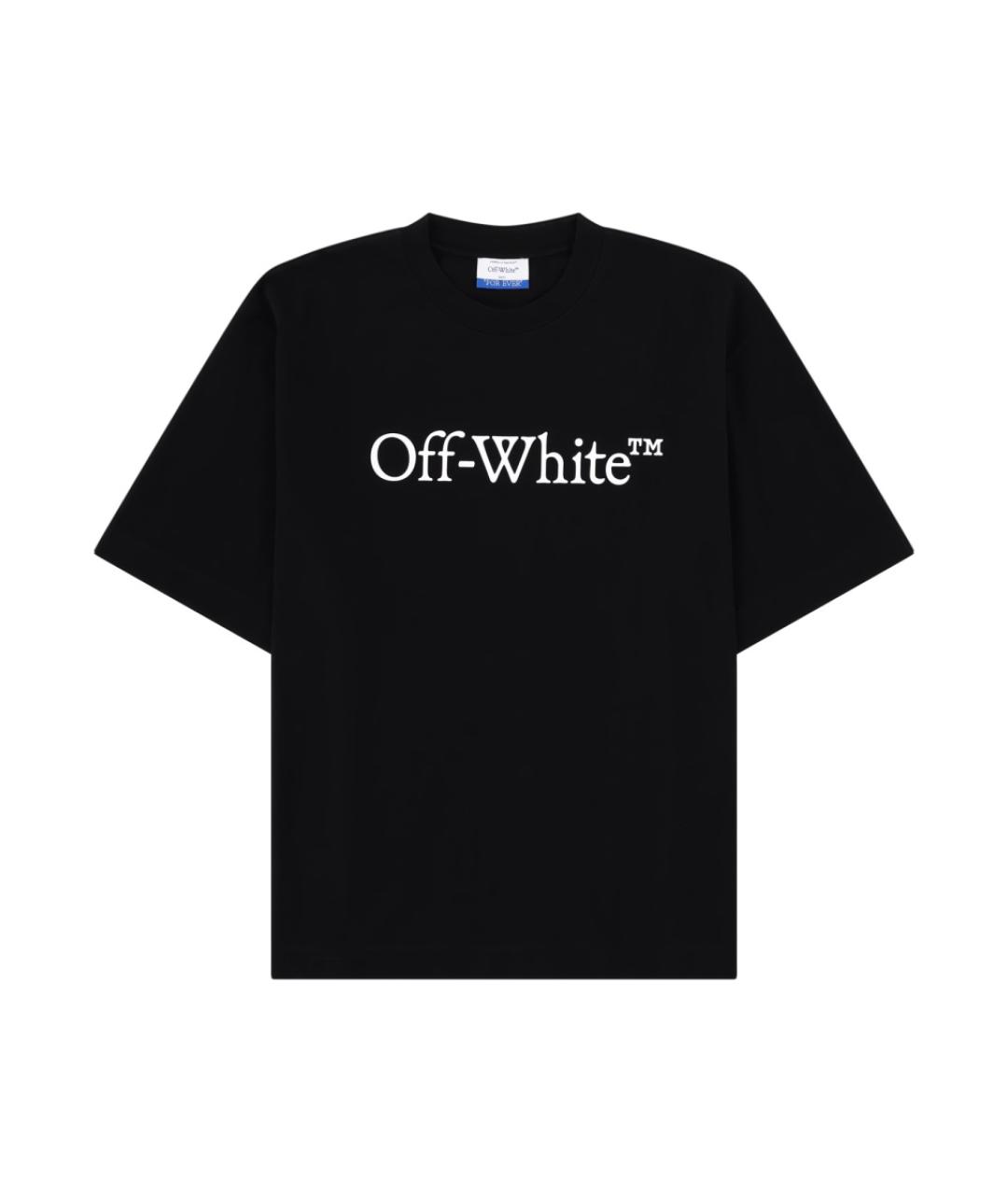 OFF-WHITE Черная хлопковая футболка, фото 1
