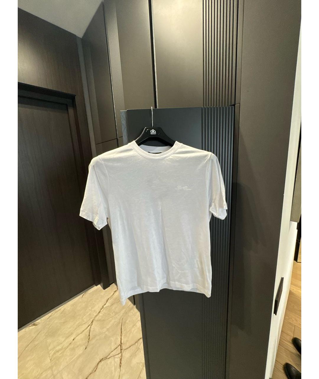 LORO PIANA Белая хлопковая футболка, фото 8