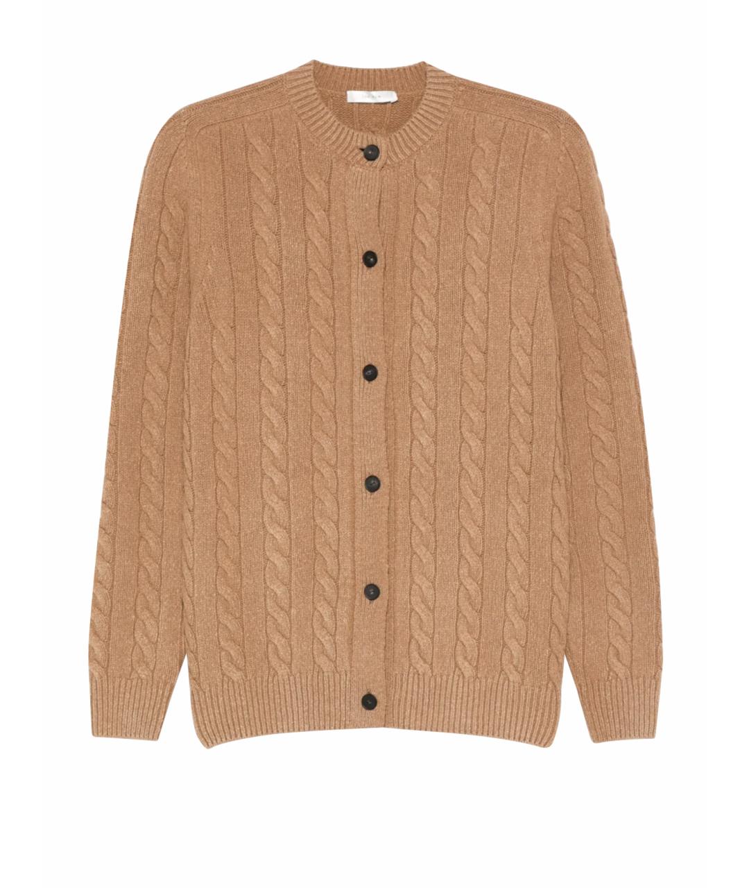 THE ROW Коричневый шерстяной кардиган, фото 1