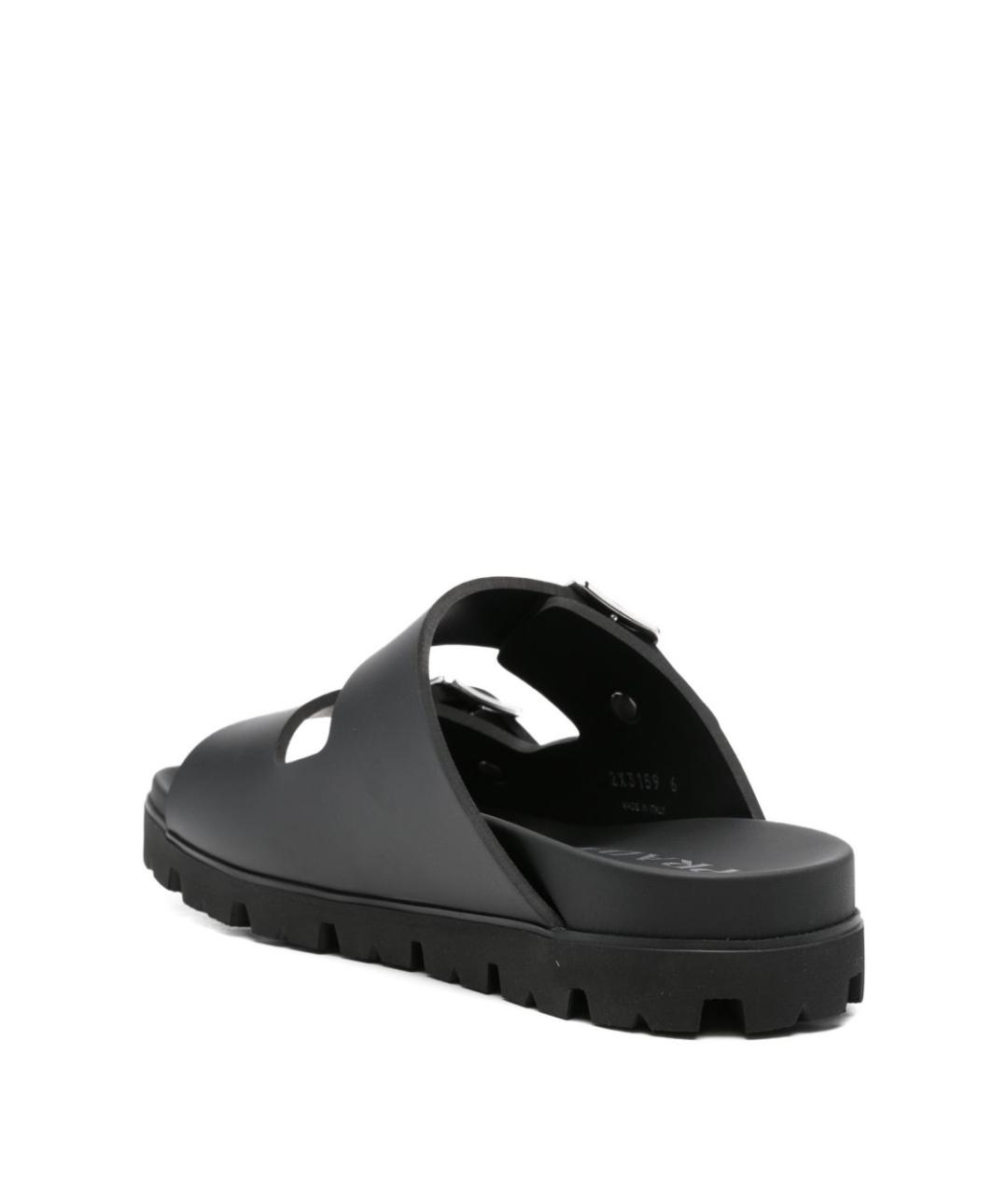 PRADA Черные кожаные сандалии, фото 2