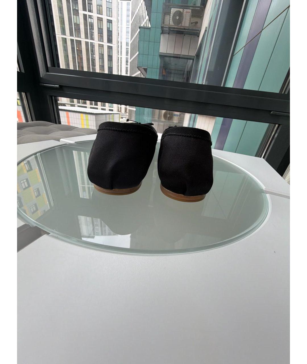 MIU MIU Черные текстильные балетки, фото 4