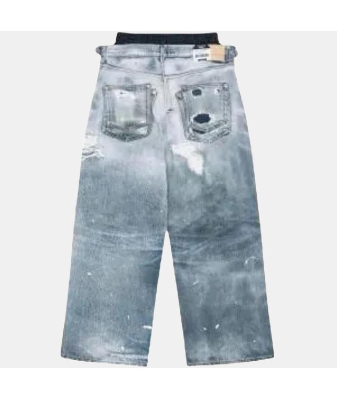 PROTOCOL INDEX Синие хлопковые прямые джинсы, фото 2